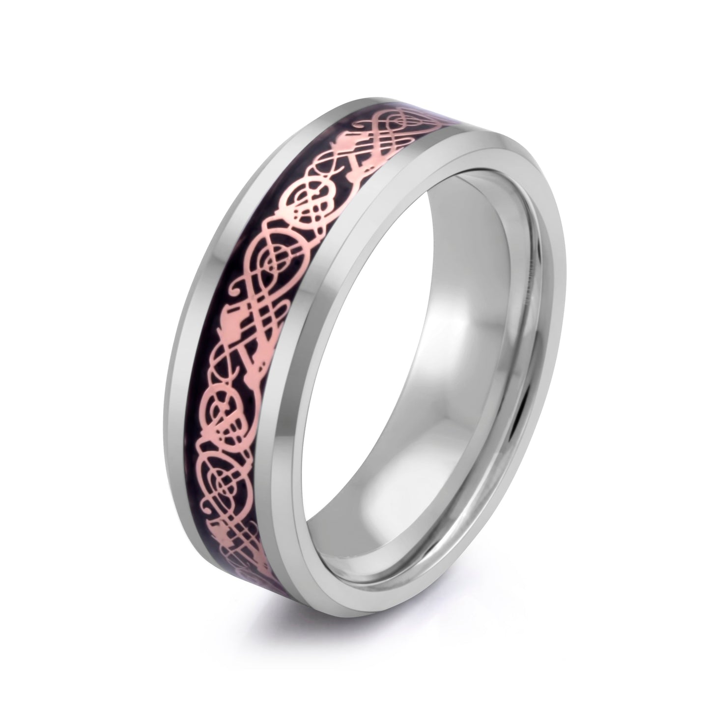 Dragon Rose Gold Inlay Ring
