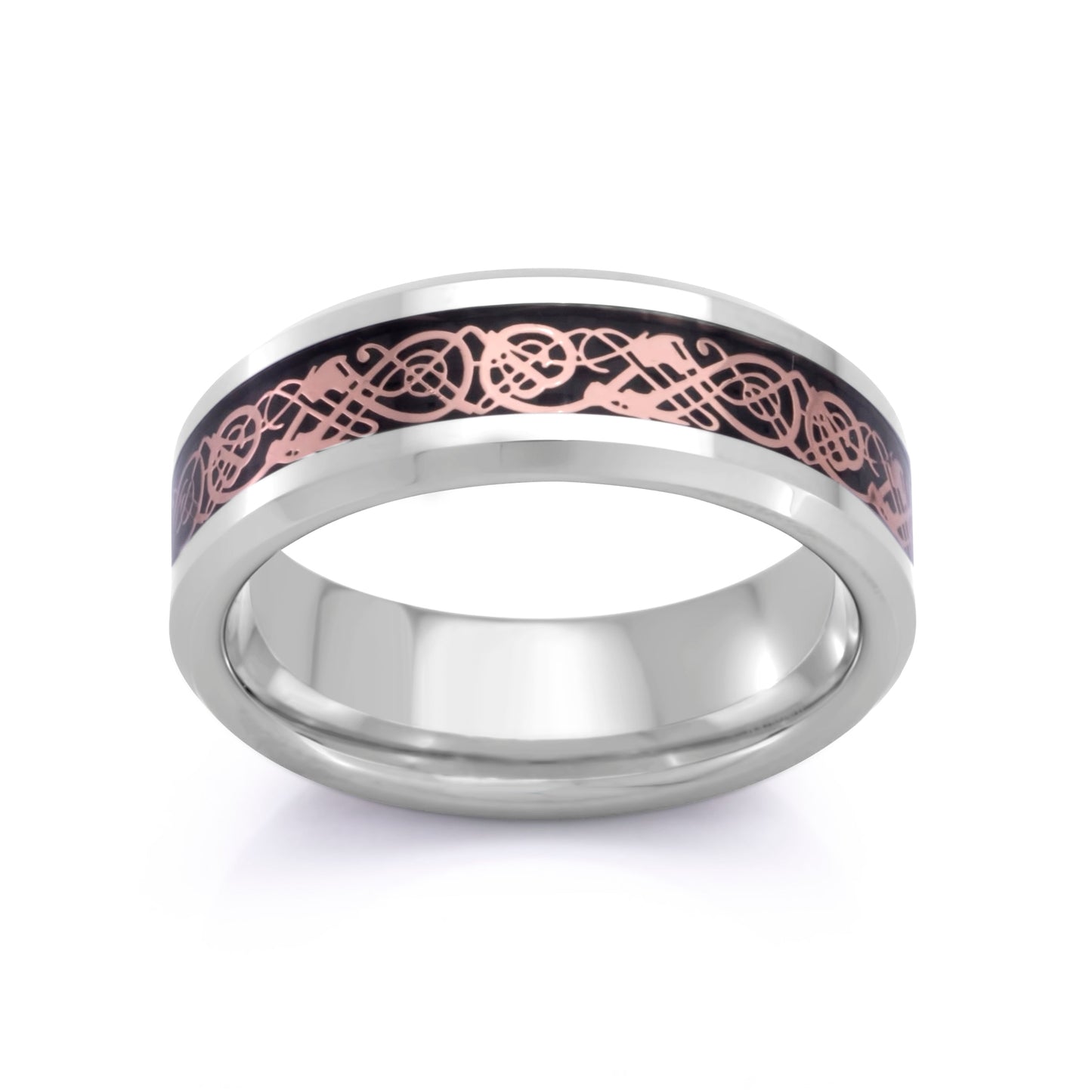 Dragon Rose Gold Inlay Ring