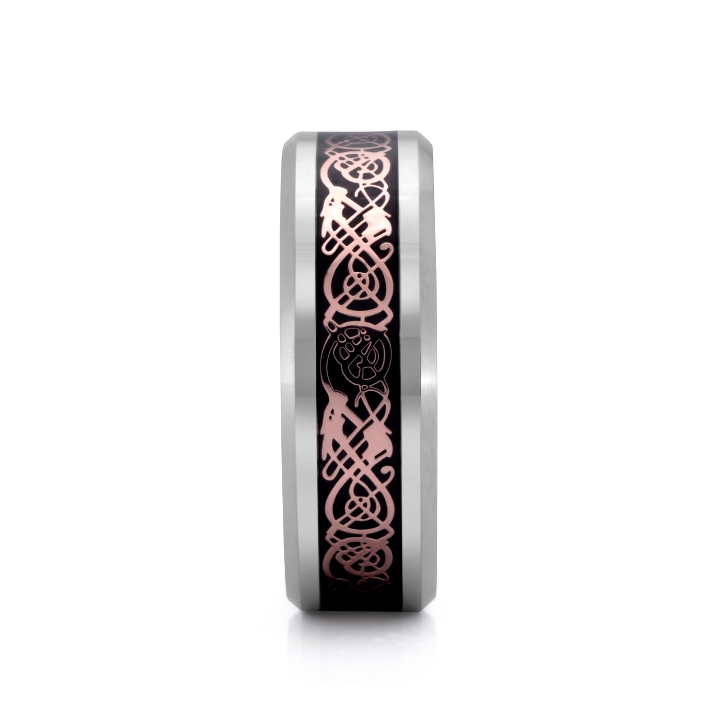 Dragon Rose Gold Inlay Ring