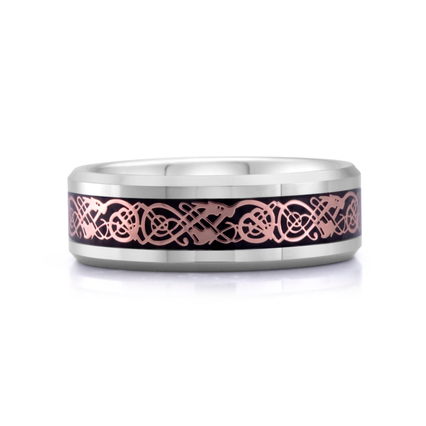 Dragon Rose Gold Inlay Ring